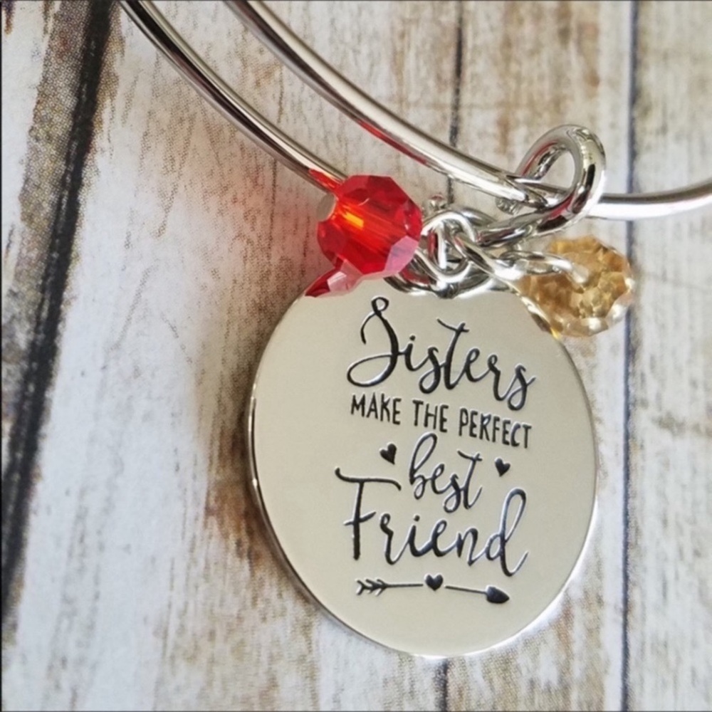 Sisters Friend stamped bracelet